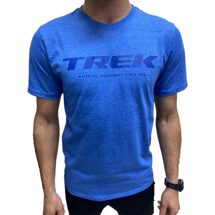 ( Novidade! ) Camiseta unissex Trek azul tam M 