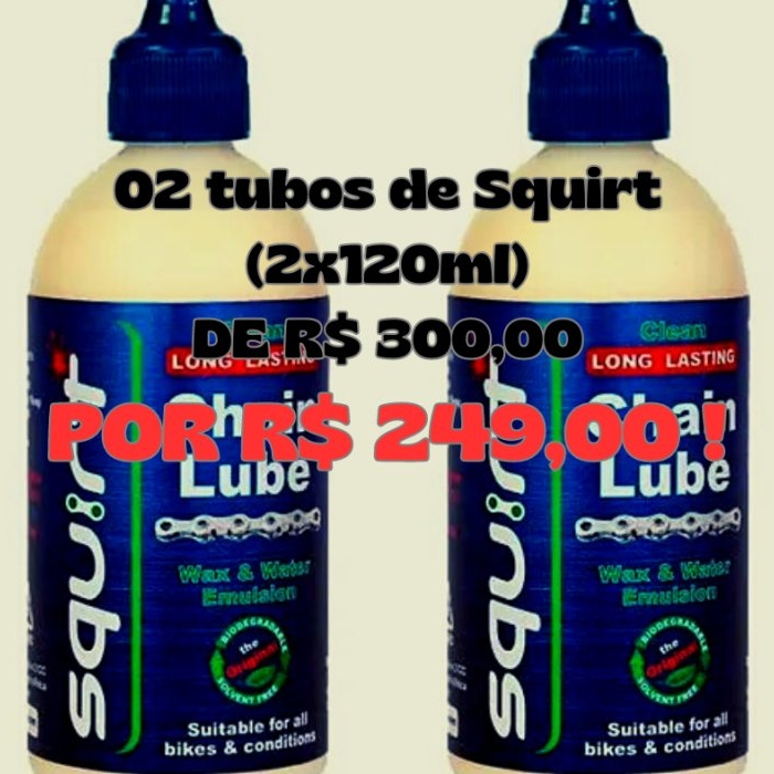 KIT SQUIRT LUBE - COMPRE 02 FRASCOS DE 120ML COM DESCONTO ESPECIAL