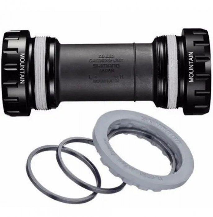 Movimento central roscado da SHIMANO DEORE XT com largura da caixa de 68/73 mm